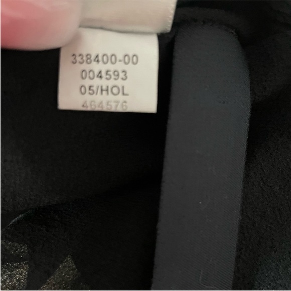 Vintage 2005 Banana Republic 100% Silk Black Embroidered Blouse Batwing Empire - Picture 6 of 7